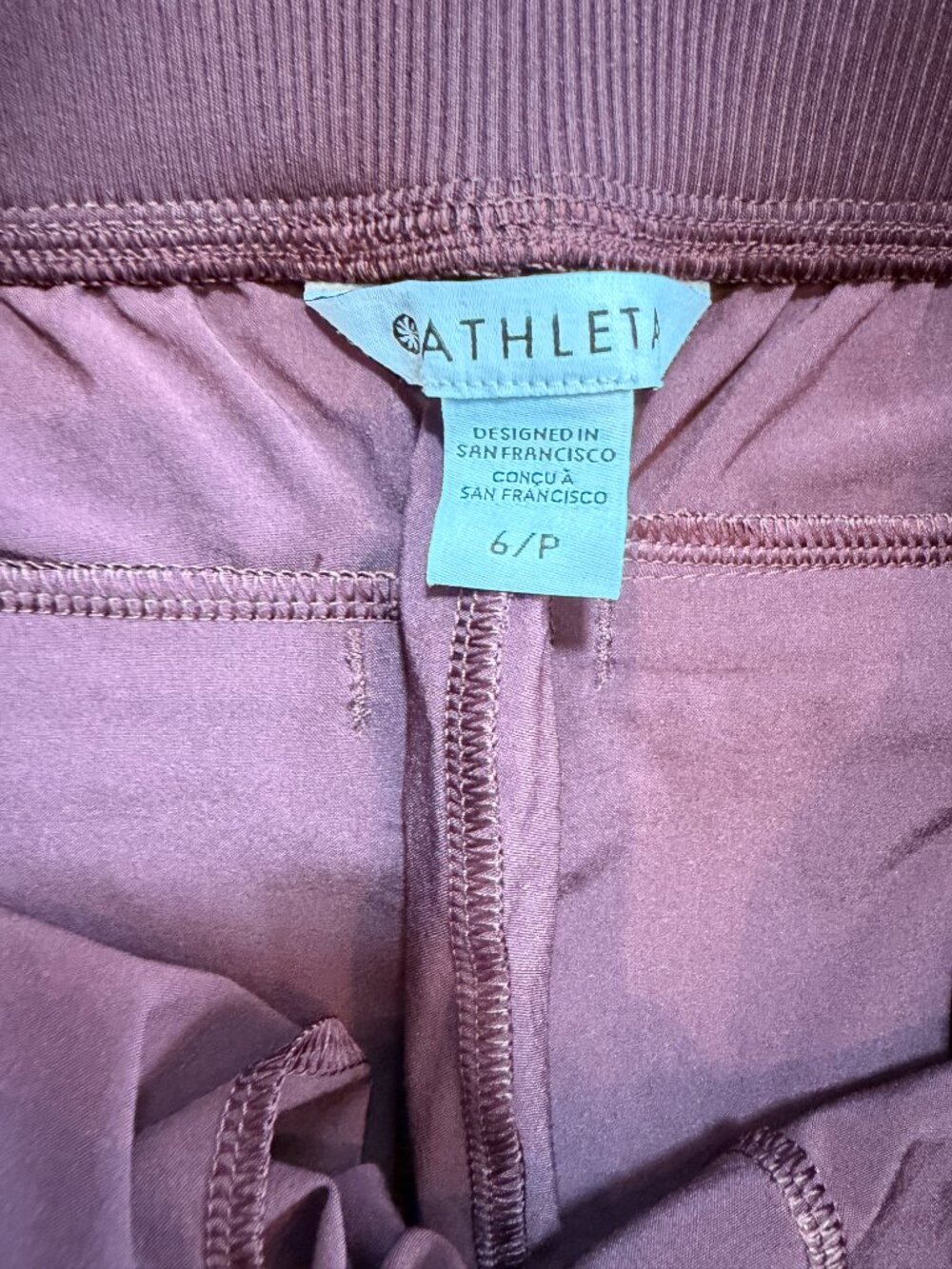 NEW Athleta Brooklyn Burgundy Athletic Slit Ankle Pant - Picture 7 of 8